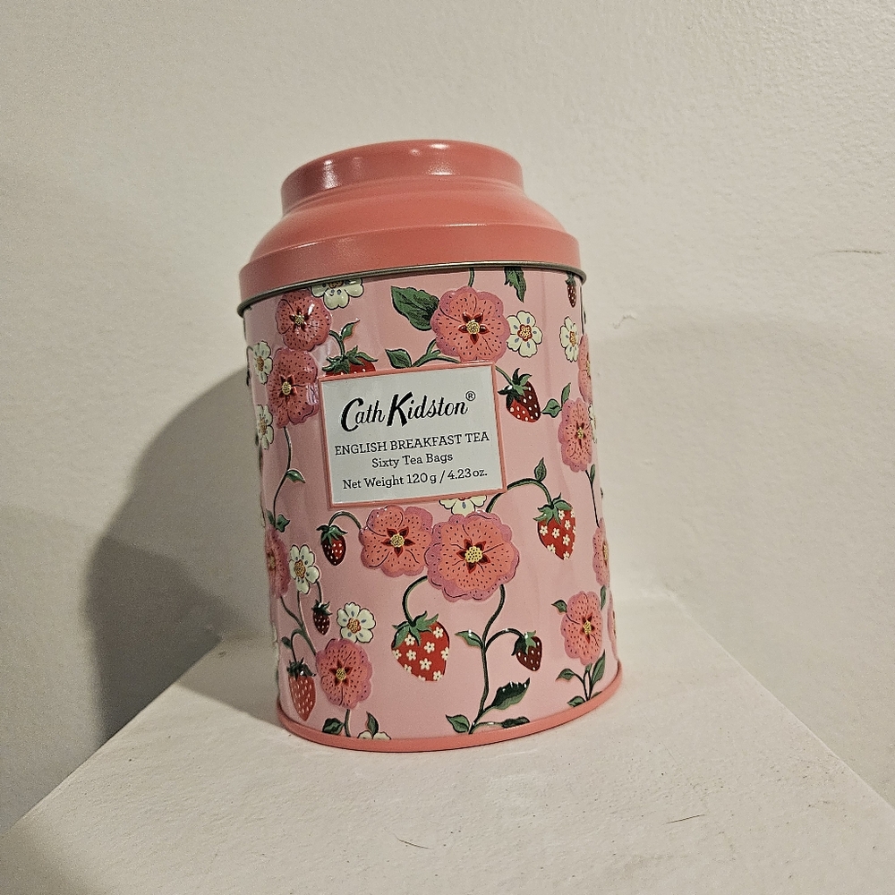Cath Kidston Strawberry Pink Tea Tin